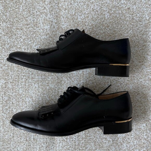 Ferragamo Leather (Fringe Trim Accent) Oxford Shoes - Picture 3 of 6